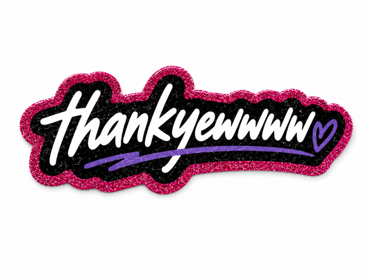 Thankyewwww Magnet (Pink/Purple)